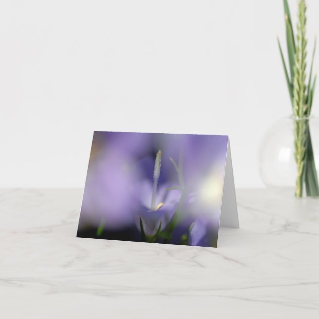 Cartões de agradecimentos de Flor Roxo (Frente)