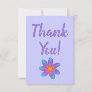 Cartões de agradecimentos de Flor Roxo
