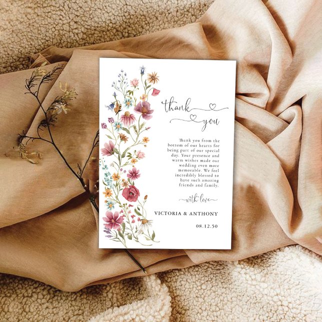 Cartões de agradecimentos de flor selvagem (Criador carregado)