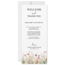 Cartões de agradecimentos de flor selvagem, Cartõe