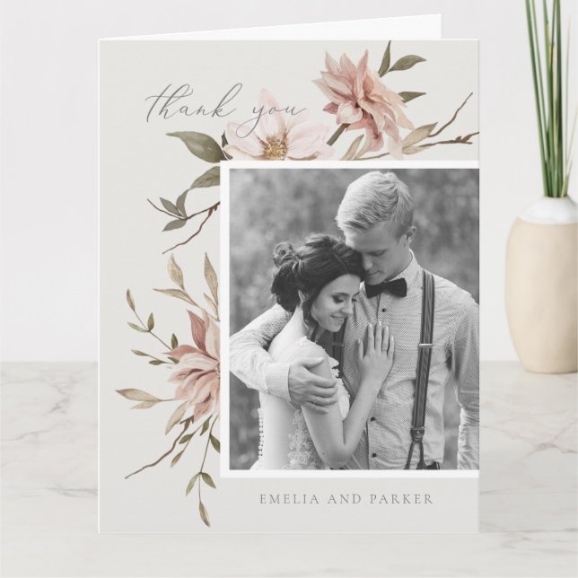 Cartões de agradecimentos de Florais Selvagens (Frente)