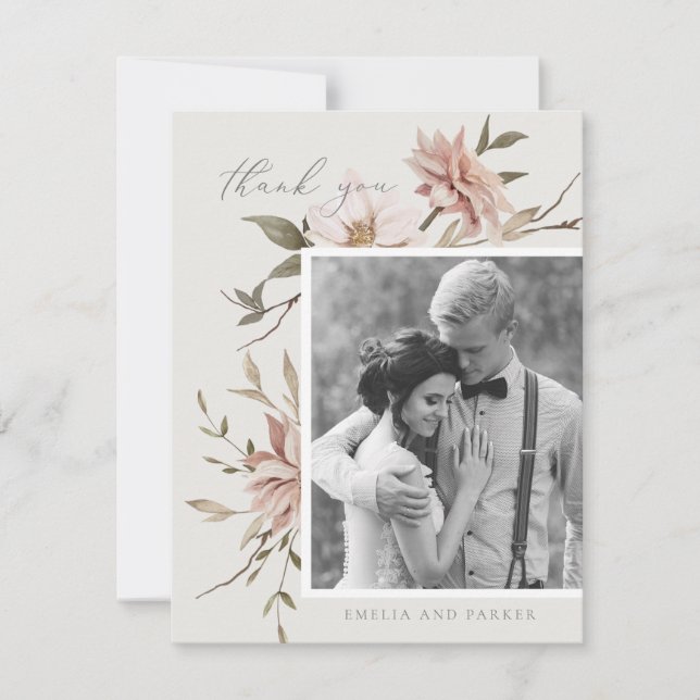 Cartões de agradecimentos de Florais Selvagens (Frente)