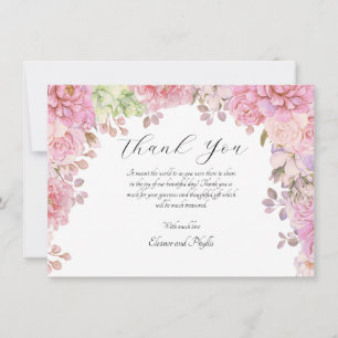 Cartões de agradecimentos de Flores de Aquarela