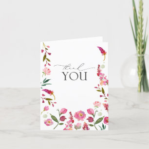 Cartões de agradecimentos de Flores de Aquarela Ro