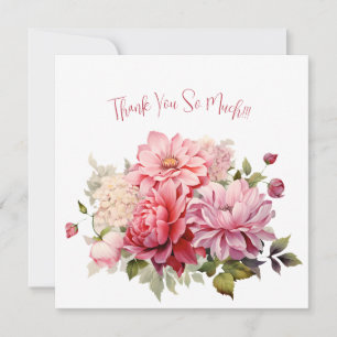 Cartões de agradecimentos de Flores de Aquarelas d