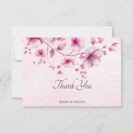 Cartões de agradecimentos de Flores Rosa de Aquare