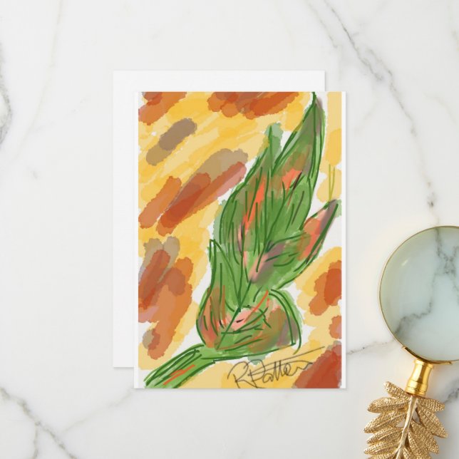 Cartões de agradecimentos de folha de queda (Frente/Verso In Situ)