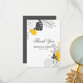 Cartões de agradecimentos De Folhas Tropicais, Bra