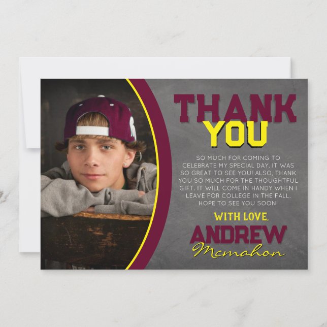 Cartões de agradecimentos de Formando de quadro ne (Frente)