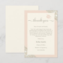 Cartões de agradecimentos de Formando Elegante Min