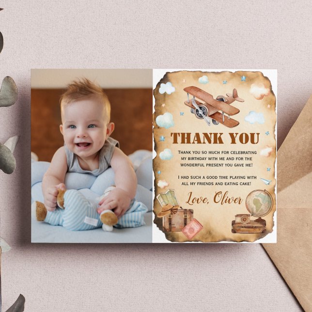 Cartões de agradecimentos de Foto de Aniversário d (Criador carregado)