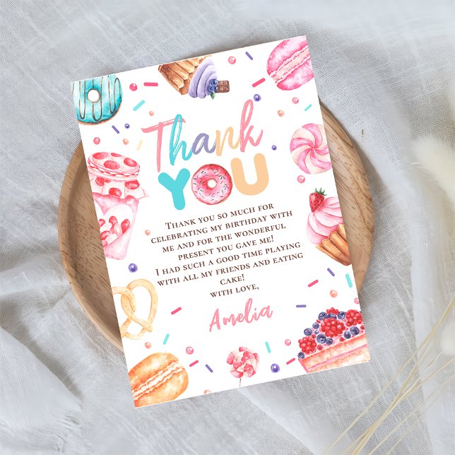 Cartões de agradecimentos de Foto de Aniversário d (Criador carregado)