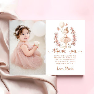 Cartões de agradecimentos de Foto de Aniversário d