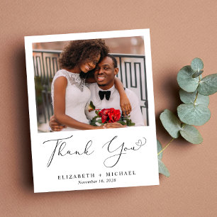 Cartões de agradecimentos de Foto de Casamento de