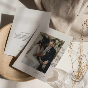 Cartões de agradecimentos de Foto de Casamento de