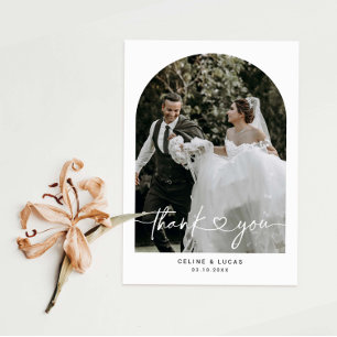 Cartões de agradecimentos de Foto de Casamento de
