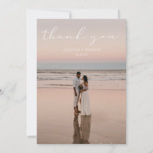 Cartões de agradecimentos de Foto de Casamento de