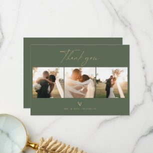 Cartões de agradecimentos de Foto de Casamento do