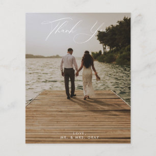 CARTÕES DE AGRADECIMENTOS de Foto de Casamento do 