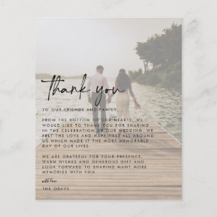 CARTÕES DE AGRADECIMENTOS de Foto de Casamento do 