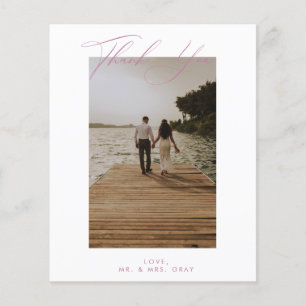 CARTÕES DE AGRADECIMENTOS de Foto de Casamento do 