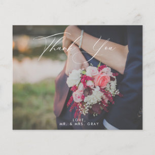 CARTÕES DE AGRADECIMENTOS de Foto de Casamento do 