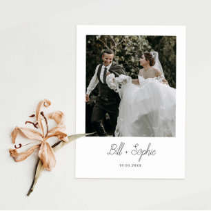 Cartões de agradecimentos de Foto de Casamento Mi