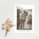 Cartões de agradecimentos de Foto de Casamento Min<br><div class="desc">Cartões de agradecimentos de casamento minimalista e elegante com tipografia de script. O texto e as mensagens podem ser editados na parte traseira do cartão. Para personalização mais avançada deste design, por exemplo, alteração do layout, da fonte ou do tamanho do texto, clique no botão "PERSONALIZAR" acima. Por favor, entre...</div>