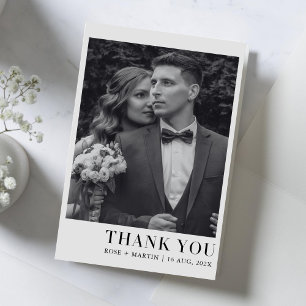 Cartões de agradecimentos de Foto de Casamento Min