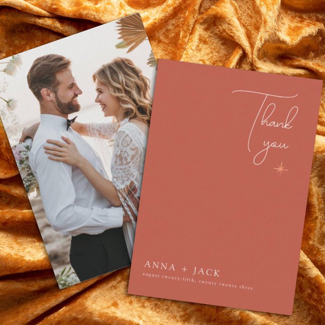 Cartões de agradecimentos de Foto de Casamento Ter (Criador carregado)