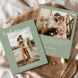 Cartões de agradecimentos de Foto de Casamento Ver
