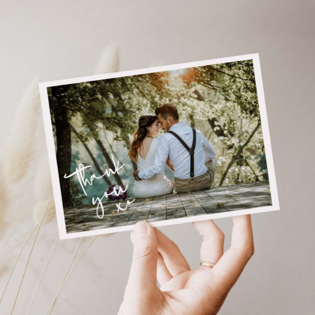 Cartões de agradecimentos de Foto de Casamento XO  (Criador carregado)