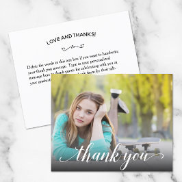 Cartões de agradecimentos de Foto de Graduação de 