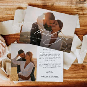 Cartões de agradecimentos de Foto do Casamento Mod