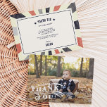 Cartões de agradecimentos de Foto do Circus Vintag<br><div class="desc">Obrigado os convidados de festa de aniversário do seu filho com esta placa plana de circo estilo vintage. Design apresenta uma ilustração de tenda de circo de aquarela com a inscrição de playbill de vintage e sua mensagem pré-impressa personalizada. Adicione uma foto favorita ao verso com o "obrigado que você"...</div>