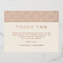 Cartões de agradecimentos de Foto do Foil Moderno