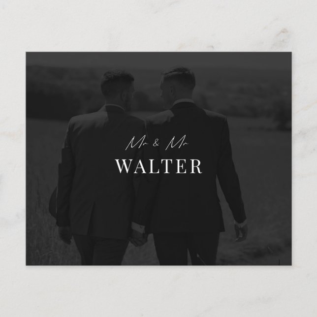 Cartões de agradecimentos de Foto do Sr. e Sr. Cas (Frente)