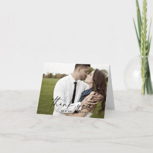 Cartões de agradecimentos de Foto Dobrada de Scri