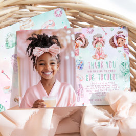 Cartões de agradecimentos de Foto Glam Birthday do