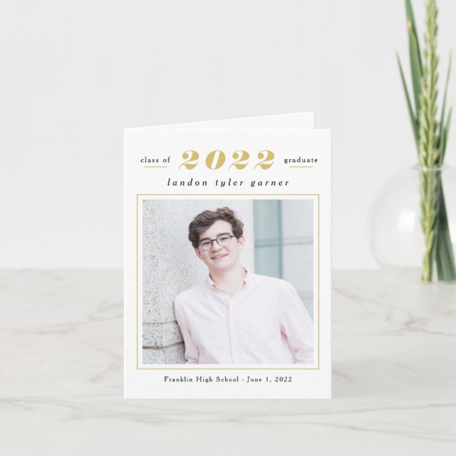 Cartões de agradecimentos de Foto para Graduação d (Frente)