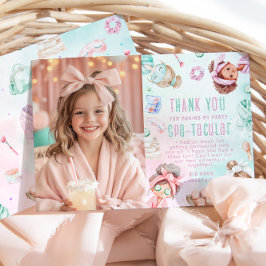 Cartões de agradecimentos de Foto Pastel Birthday 