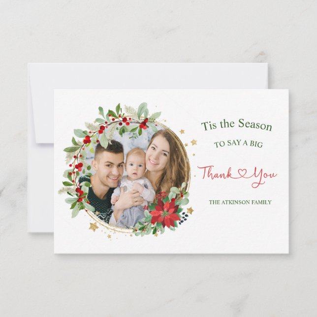 Cartões de agradecimentos de Fotografia de Wreath  (Frente)