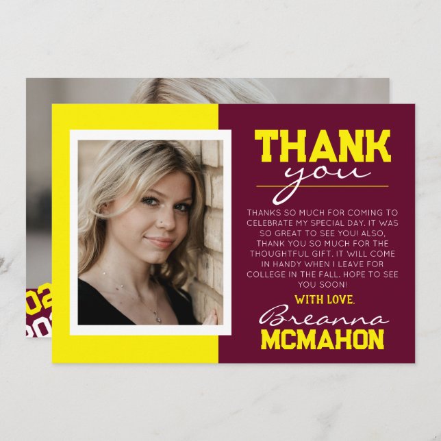 Cartões de agradecimentos de Fotografia do Burgund (Frente/Verso)