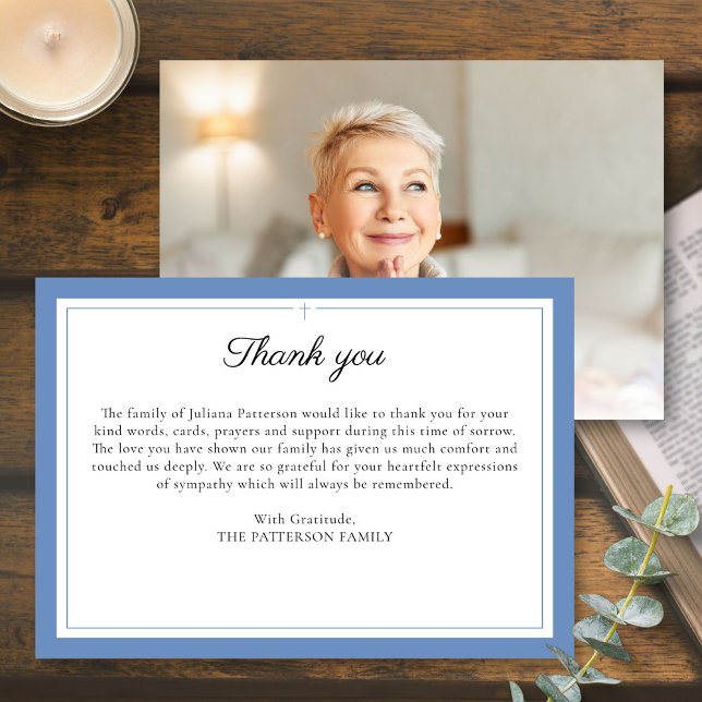 Cartões de agradecimentos de Fotografia Funeral Cr (Criador carregado)