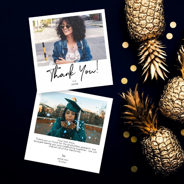 Cartões de agradecimentos de fotografia instantâne (Criador carregado)