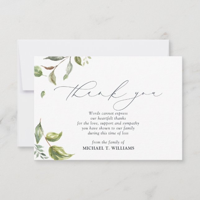 Cartões de agradecimentos de Fotografia Memorial d (Frente)