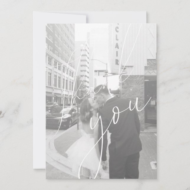 Cartões de agradecimentos de Fotografia Simples de (Frente)