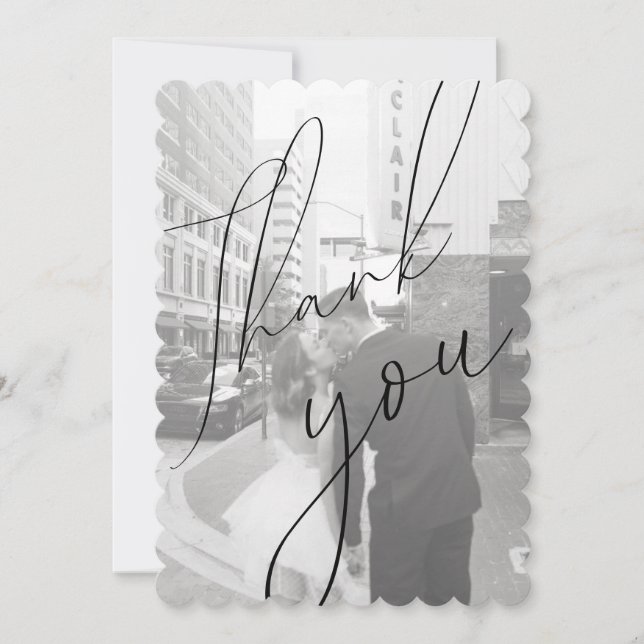 Cartões de agradecimentos de Fotografia Simples de (Frente)