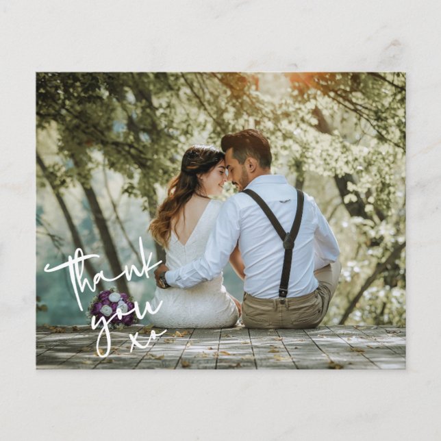 Cartões de agradecimentos de Fotografia XO minimal (Frente)