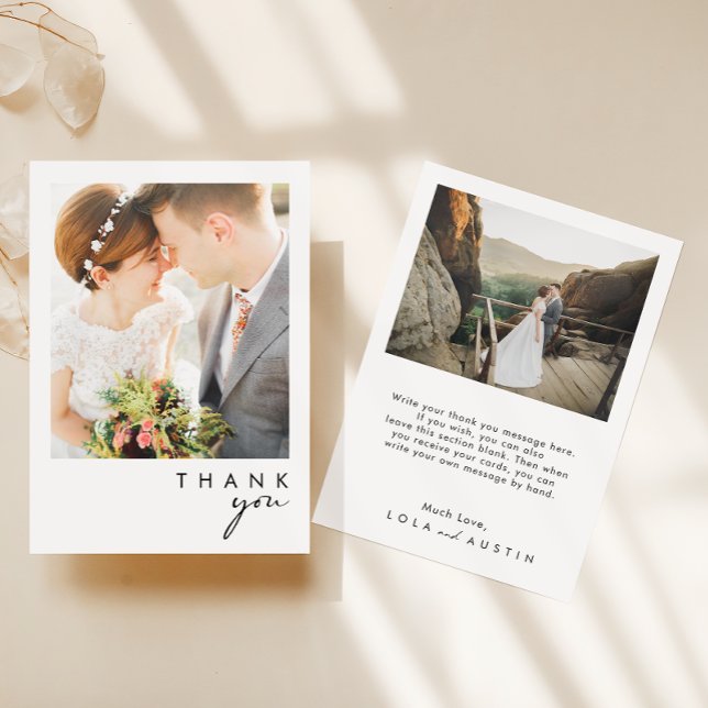 Cartões de agradecimentos de Fotografias Moderno M (Criador carregado)